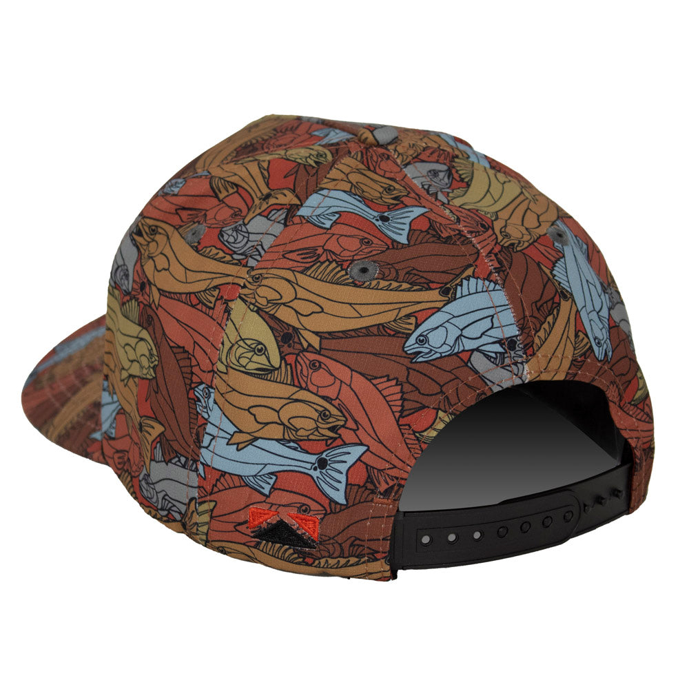 Redfish Stained Glass 5-Panel Trucker Rope Cap