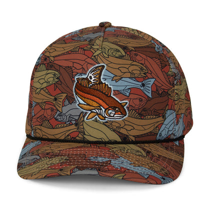 Redfish Stained Glass 5-Panel Trucker Rope Cap