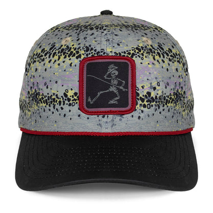 Dancing Skeletons Rainbow Trout 6-Panel Rope Cap