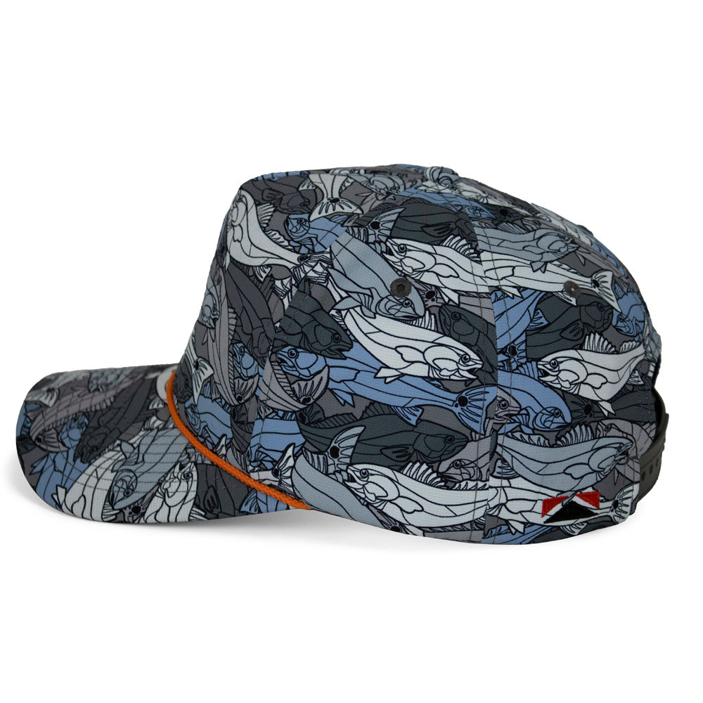 Redfish Stained Glass 5-Panel Trucker Rope Cap