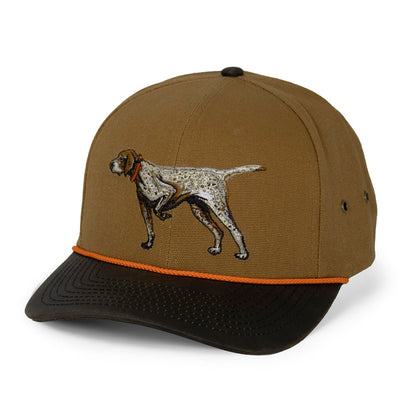 German Shorthaired Point Canvas Cap Wax Cloth Visor