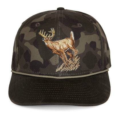 Running Deer 6-Panel Wax Cloth Rope Cap