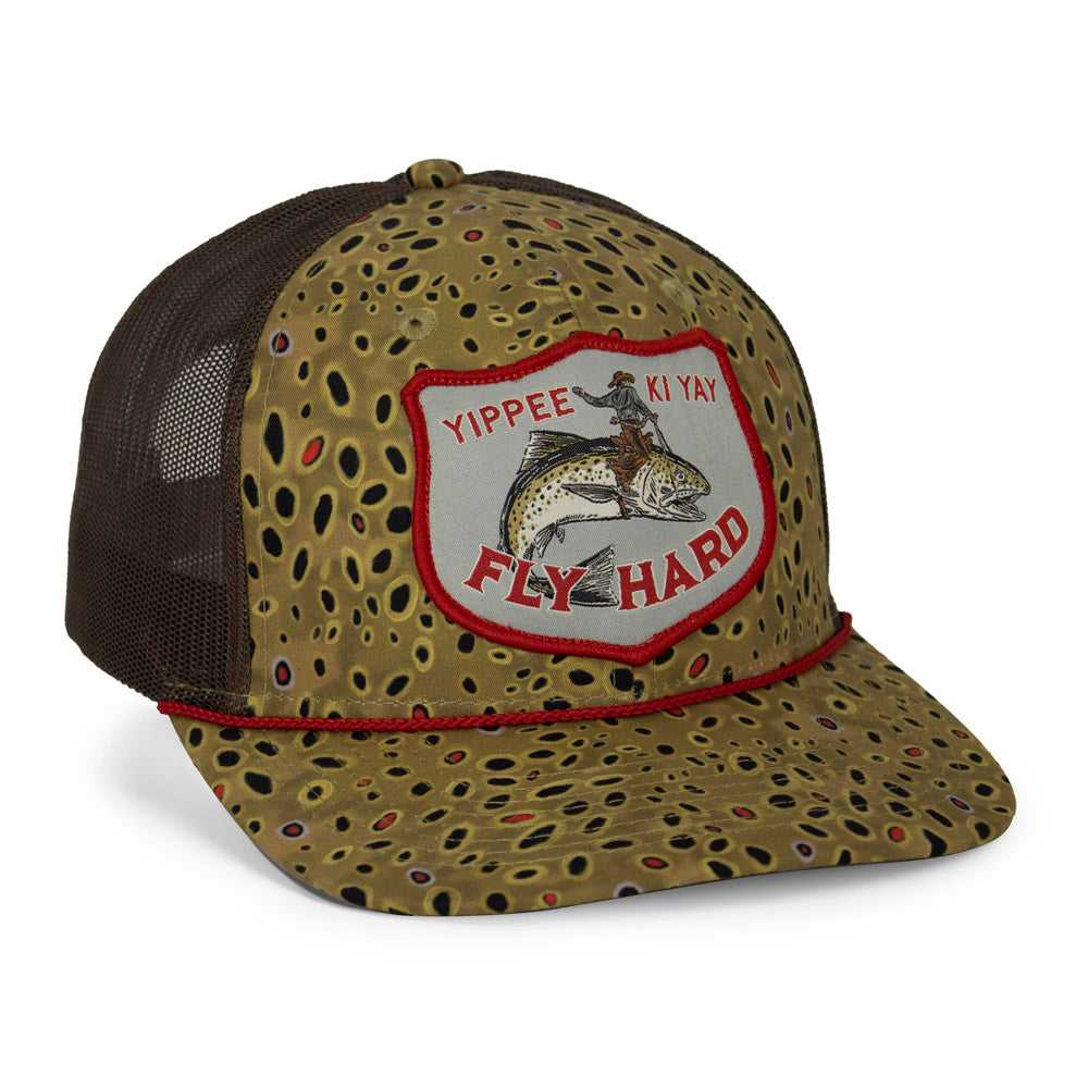 YIPPY KI YAY Fish Rodeo 6-Panel Meshback Rope Cap