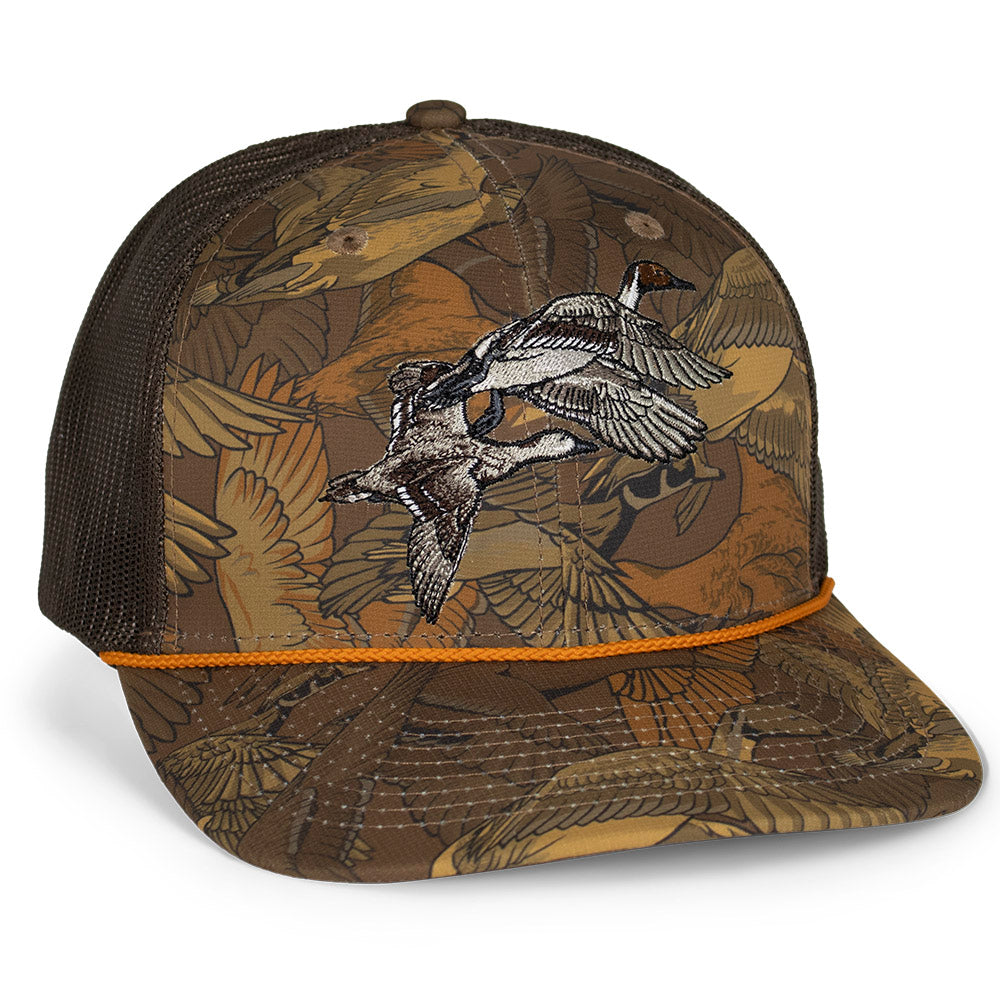 Pintail Pair Duck Hat Waterfowl Print 6-Panel Rope Cap