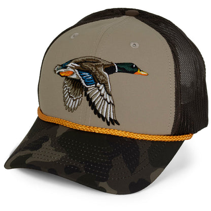 Drake Mallard Duck Hat 6-Panel Mesh back Rope Cap