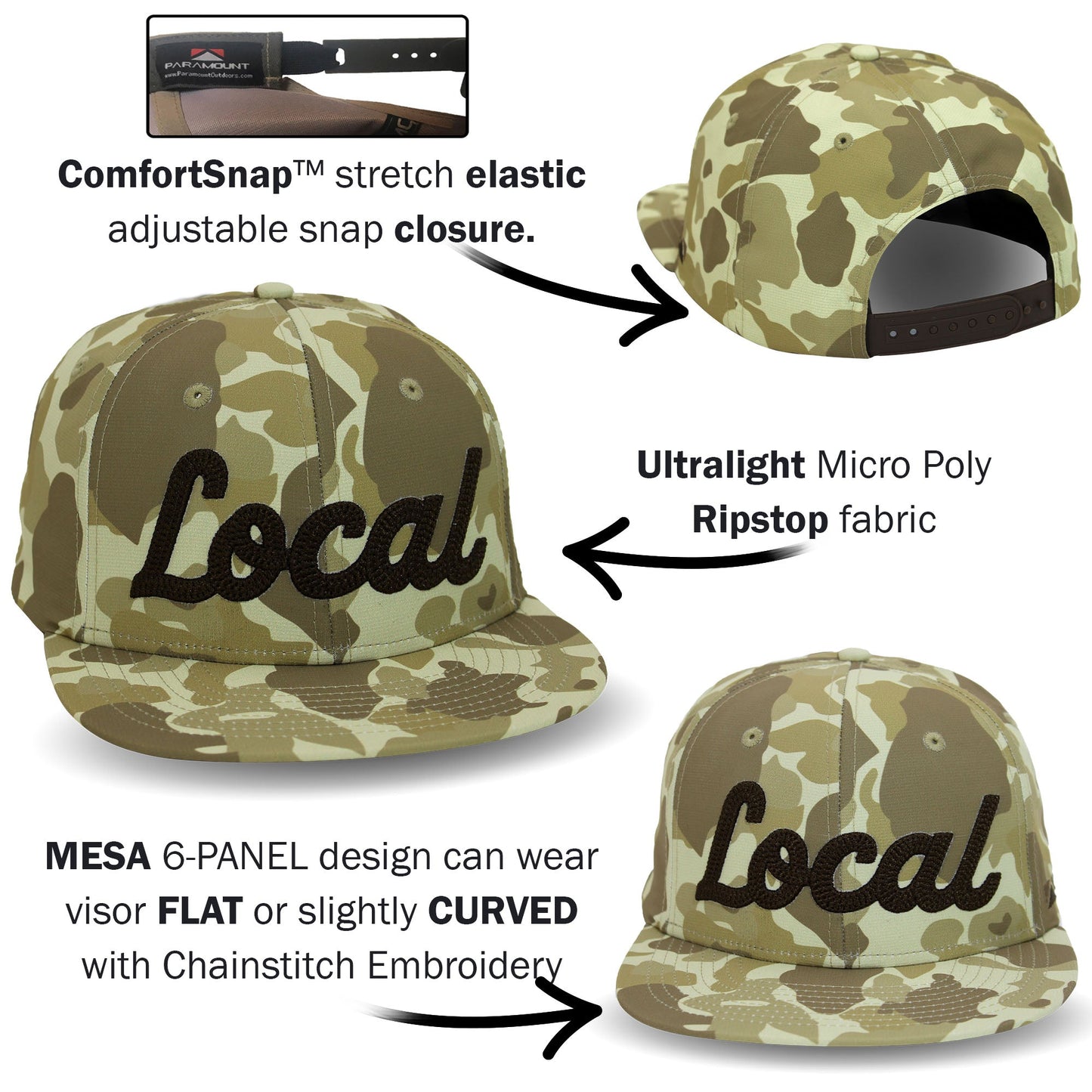 New LOCAL 6-Panel Mesa Baseball Cap