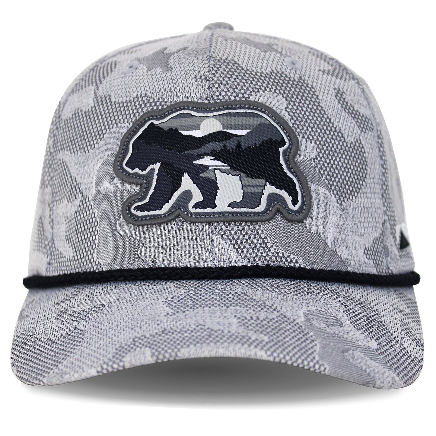 Sunset Bear Cloud Texture 5-Panel Rope Cap