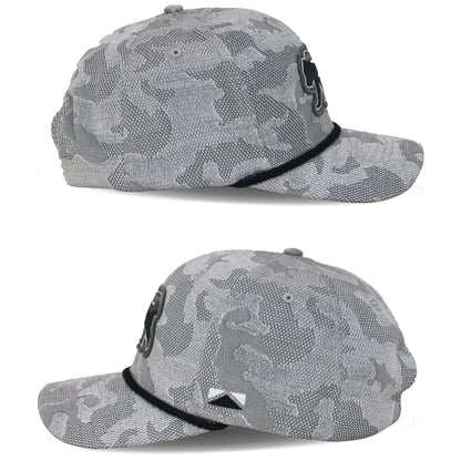 Sunset Bear Cloud Texture 5-Panel Rope Cap