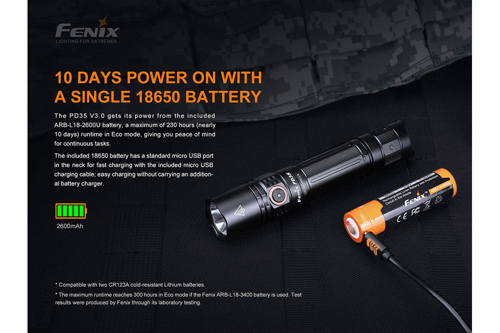 Fenix PD35 V3.0 Everyday Carry Flashlight - 1700 Lumens