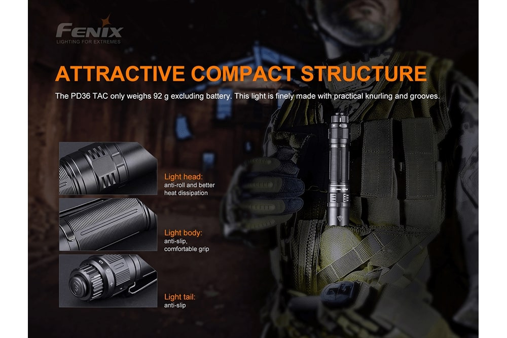 Fenix PD36 TAC Tactical Flashlight - 3000 Lumens