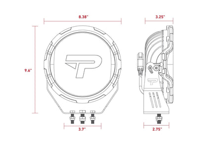 PROWLR 9" LED Driving Light [TRUE AMBER]