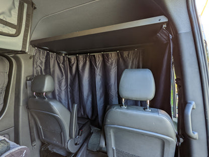 SPRINTER HEADLINER SHELF INCLUDES CURTAIN ROD AND LINER 2019-2024