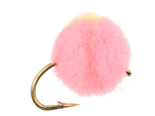 Egg Fly, Size 12 | Pink with Yellow Spot | Qty. 6 | Wild Water Fly Fishing