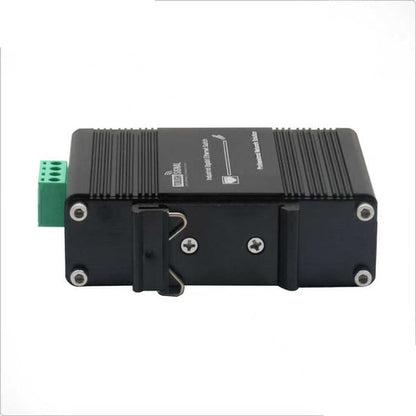 ToughSignal Industrial 5-Port Gigabit PoE+ Switch (12–48V DC)