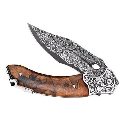 Atlas Gentleman's Pocket Knife with Exotic Desert Ironwood Handle and Sheath