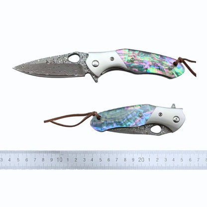 Spire Japanese VG10 Gentleman's Pocket Knife with Abalone Shell Handle