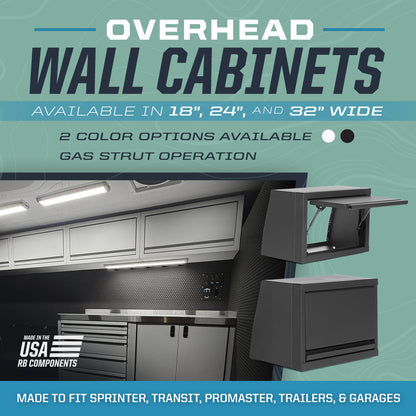 Sprinter Van Overhead Cabinet, 16"H x 14"D x 18"W
