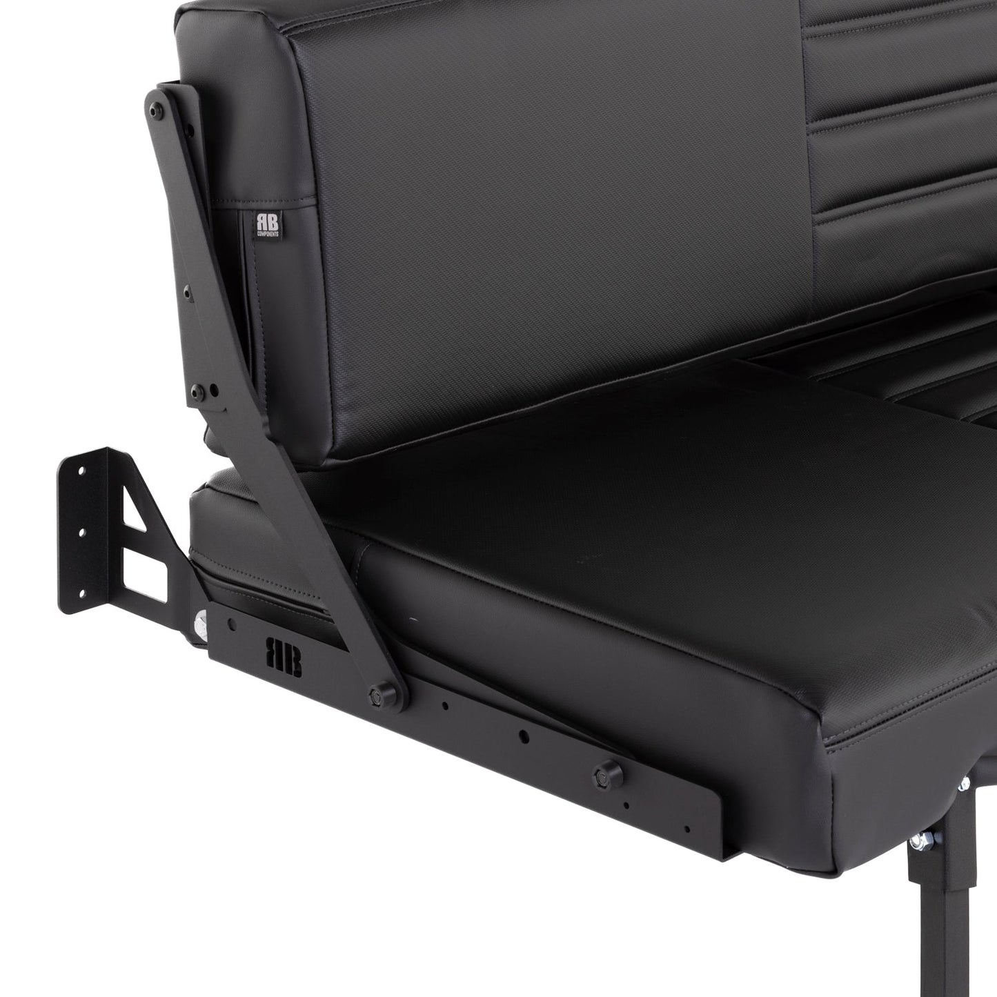 58" Retro Sofa Sleeper - Black Carbon Fiber Vinyl