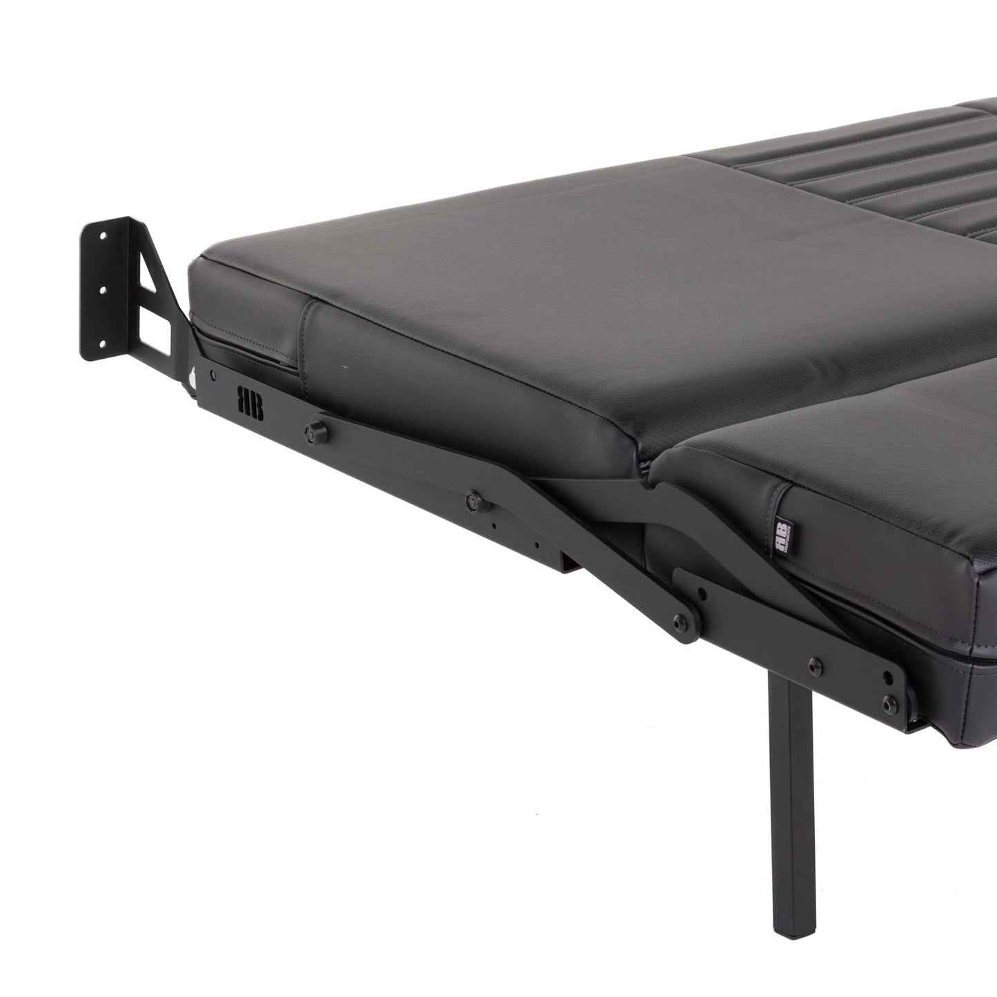 76" Retro Sofa Sleeper - Black Carbon Fiber Vinyl