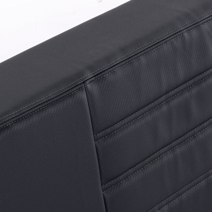 76" Retro Sofa Sleeper - Black Carbon Fiber Vinyl