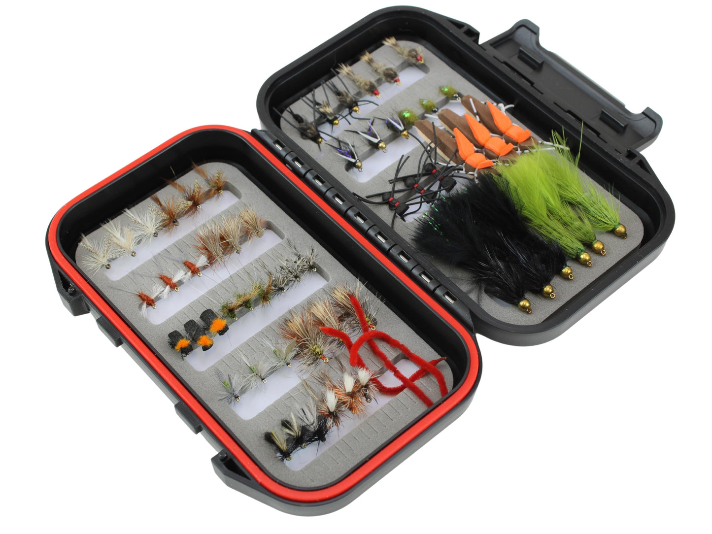 Mini Mega Fly Assortment, 60 All-Time Most Popular Flies | Fly Box | Wild Water Fly Fishing