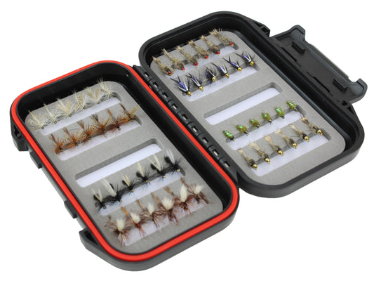 Dry and Nymph Fly Assortment, 48 Flies | Fly Box | Wild Water Fly Fishing