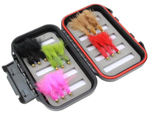 Wooly Bugger Fly Assortment, 15 Flies | Fly Box | Wild Water Fly Fishing