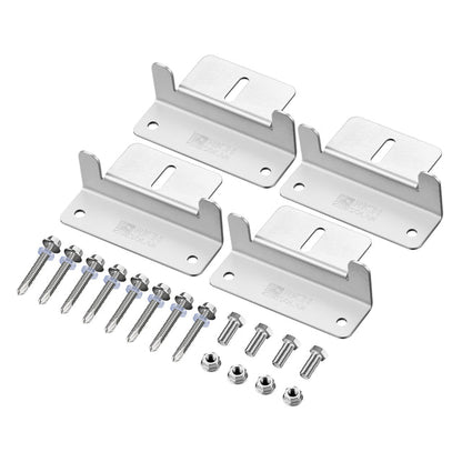 Rich Solar Mounting Hardware Z-Brackets with Screws | Designed for RICH SOLAR MEGA Series Solar Panels | Pack of Four