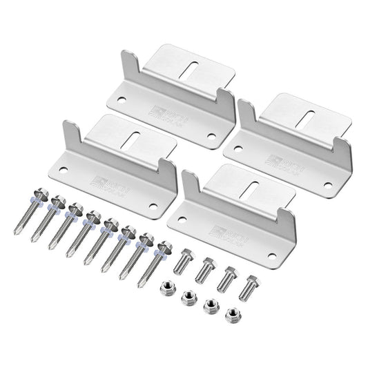 Rich Solar Mounting Hardware Z-Brackets with Screws | Designed for RICH SOLAR MEGA Series Solar Panels | Pack of Four