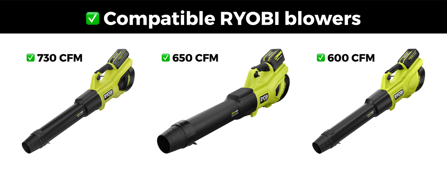 STUBBY® Car Drying Nozzle for RYOBI 730, 650, & 600 CFM Leaf Blowers