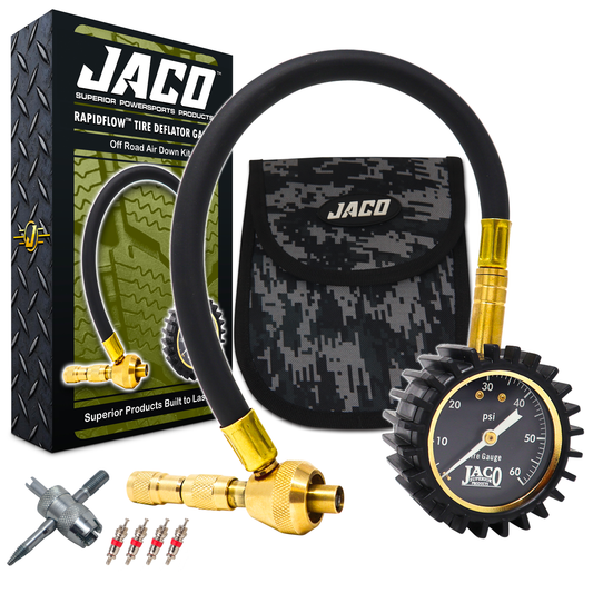 RapidFlow™ Tire Deflator Gauge (0-60 PSI) | Rapid Off-Road Air Down Kit