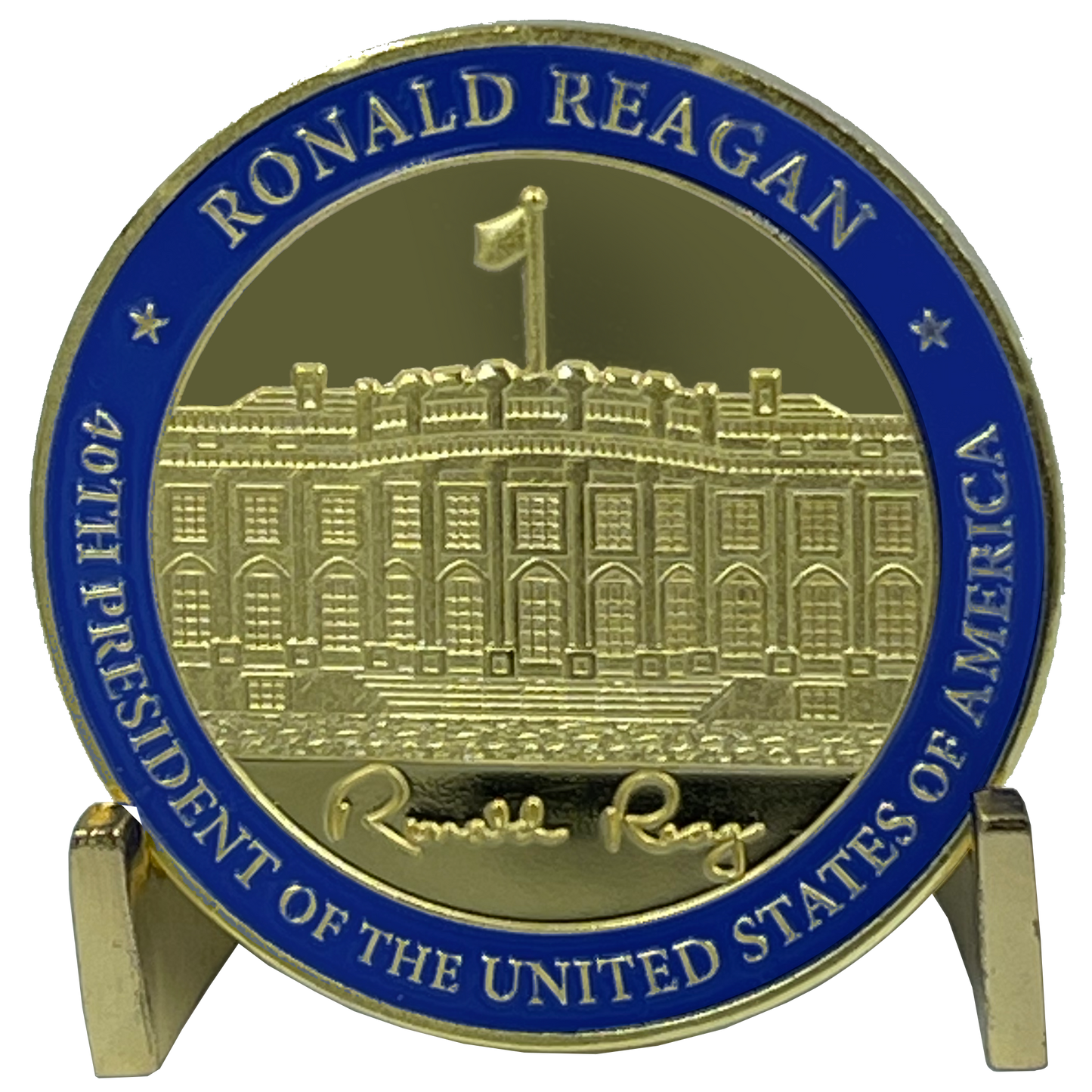 EL7-01 40th President Ronald Reagan Challenge Coin White House POTUS coin