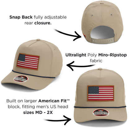 Ridgeline American Flag Trucker Hat Rope Cap