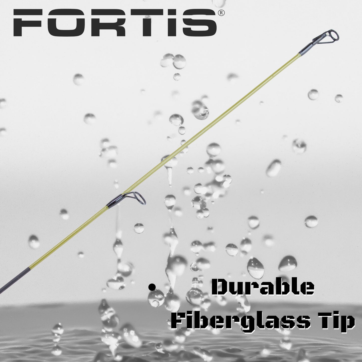 5' Ultra Light Action Spinning Rod and Reel Package, 2 Piece Fiberglass/Graphite Spinning Rod  |2000 Spinning Reel | FORTIS