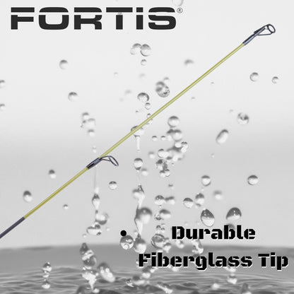 5' Ultra Light Action Spinning Rod and Reel Package, 2 Piece Fiberglass/Graphite Spinning Rod  |2000 Spinning Reel | FORTIS