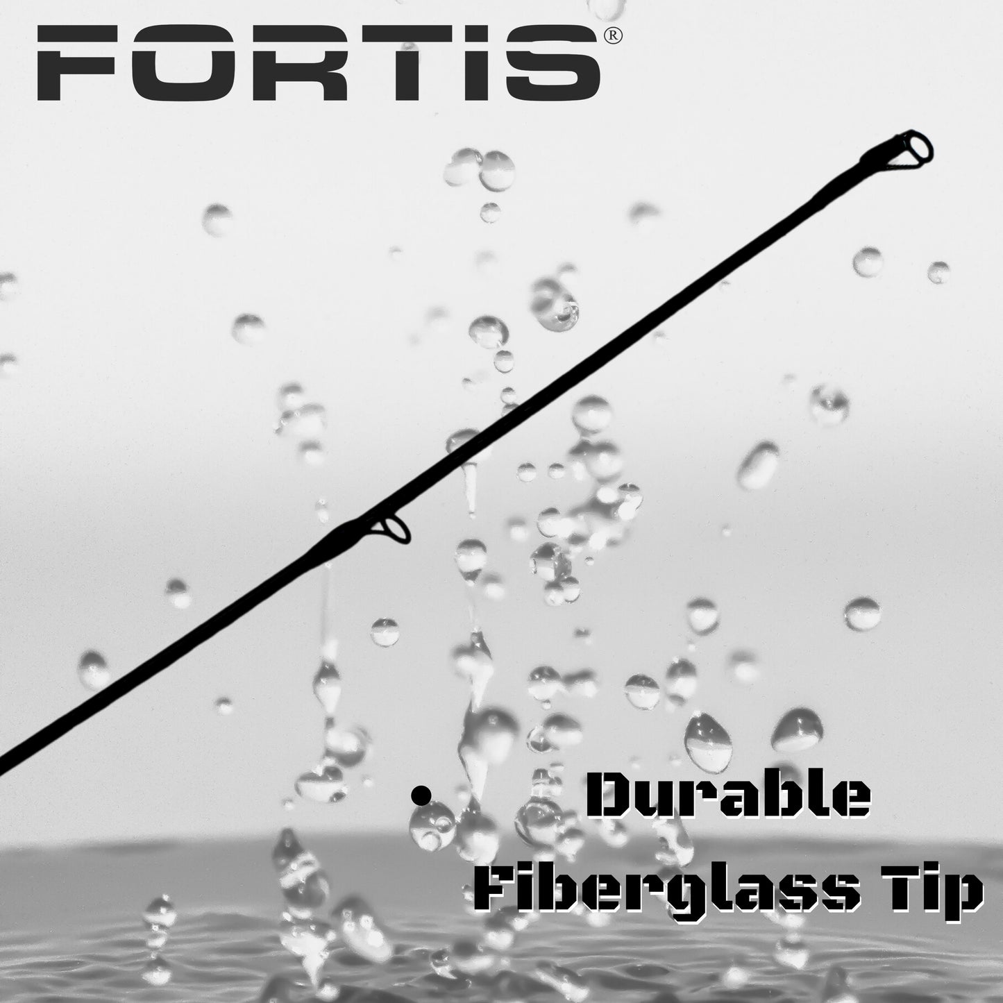 6' Fiberglass/Graphite Spinning Rod, Medium Heavy Action | 1 Piece | FORTIS