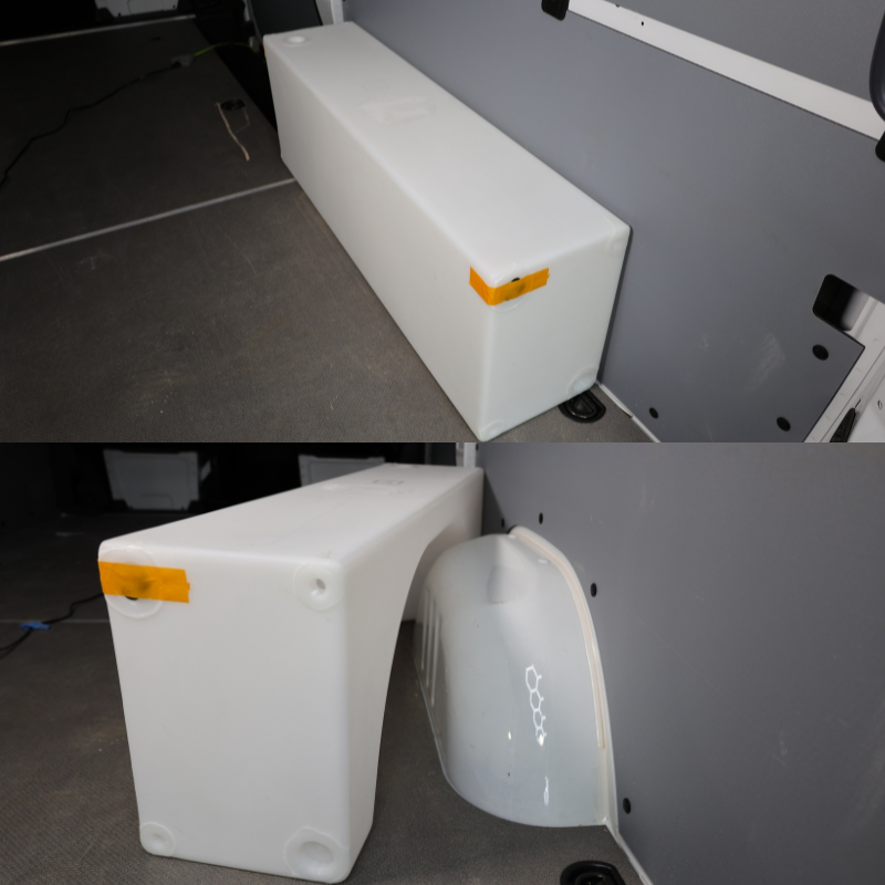 NW Conversions 24 Gallon Wheel Well Water Tank - Centered (SP-C-24)