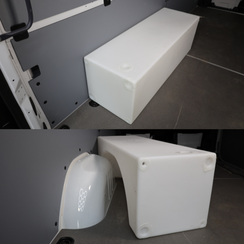 NW Conversions 36 Gallon Wheel Well Water Tank - Centered (SP-C-36)