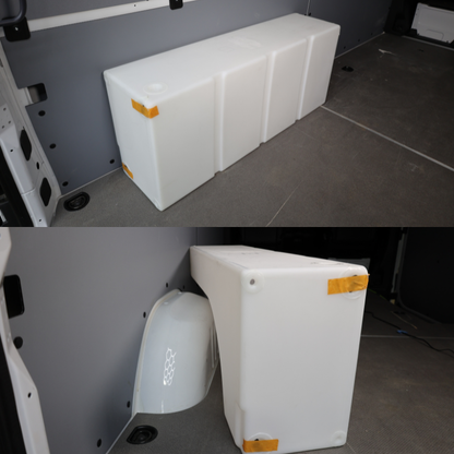 NW Conversions 33 Gallon Wheel Well Water Tank - Left (SP-L-33)