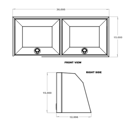 36" Upper Cabinet - Angled