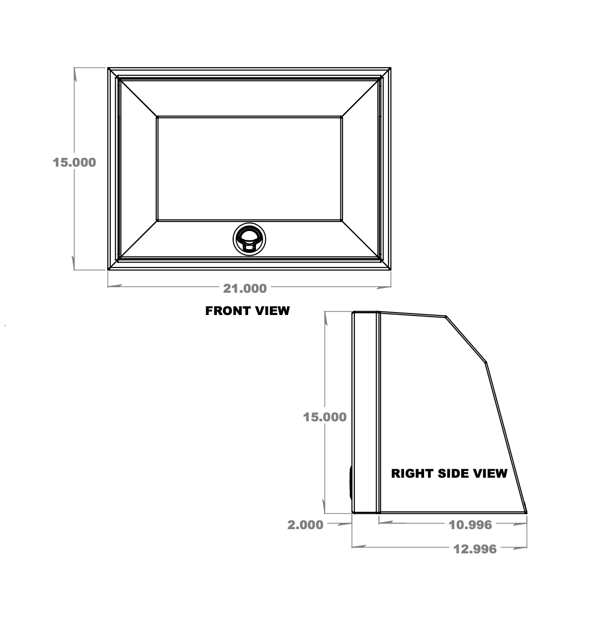 21" Upper Cabinet - Angled