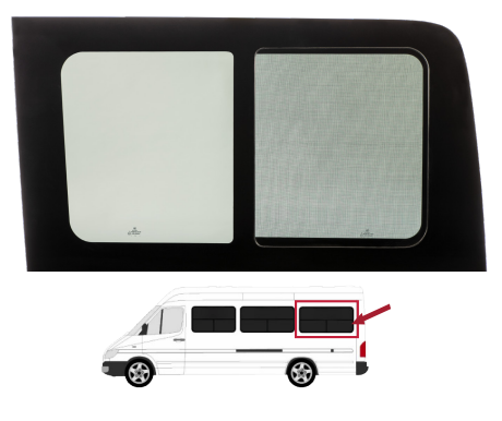 Mercedes Sprinter - 3rd Position Driver Sliding Window