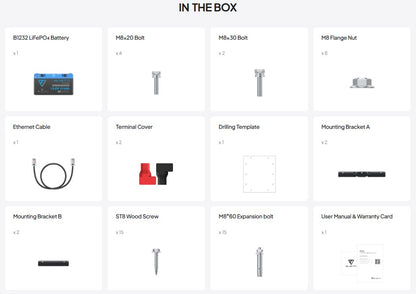 BLUETTI 4kWh B1232 LiFePO₄ Battery | 12V, 314Ah