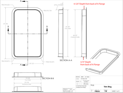 Ford Transit Window Driver Forward AMA Trim Ring