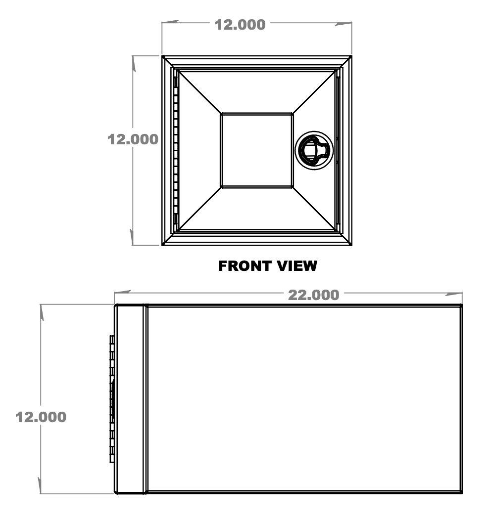 12" Stackable Box - 12" x 22" x 12"