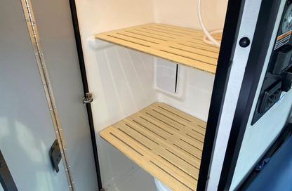 Winnebago Revel/Solis Bathroom Shower Bamboo Shelf