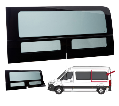 Mercedes Sprinter 144" - 2nd Position Vented Driver Window