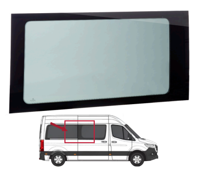 Mercedes Sprinter 144" - 2nd Position Non-Vented Passenger Window