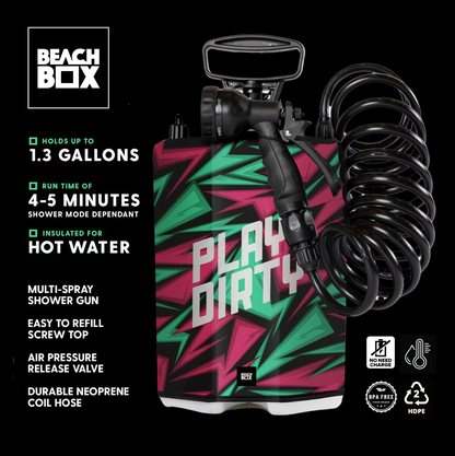 BeachBox Portable Outdoor Shower Tank - Play Dirty