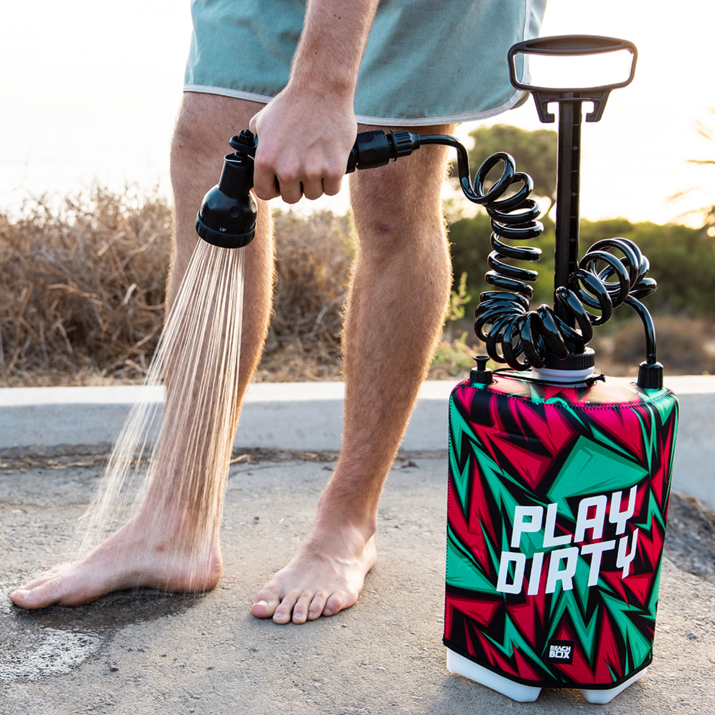 BeachBox Portable Outdoor Shower Tank - Play Dirty